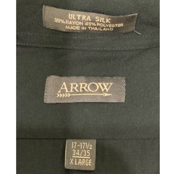 Arrow Dress Shirt Mens XL Ultra Silk Long Sleeve Chest Pocket Button Up Formal - Picture 6 of 6